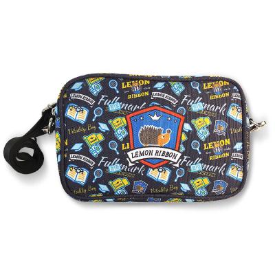 China Waterproof Lemon Ribbon wholesale Fashion cartoon animal polyester customized messenger bags back to school gift for young boys for sale