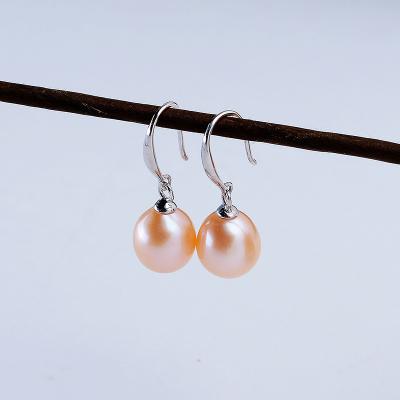 China TRENDY Hot Selling Pearl Lady Eardrop Simple Female S925 Natural Freshwater Silver Pearl Earrings for sale
