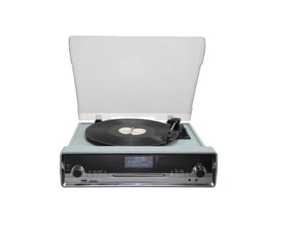 China Hot Sale Fashion 3-Speed All In One Dust Cover Turntable Player With Bluetooth SD FM CD USB Phonograph Vinyl Player for sale