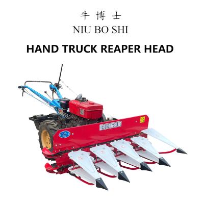 China Farmer NIUBOSHI hand truck Reaper Head 4G100/120/150/180 Small Reaper Harvesting Machine for Rice for sale