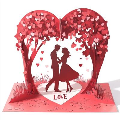 China Various Themes Paper Artistic Valentine's Day Couples Greeting Cards Made of Paper for sale