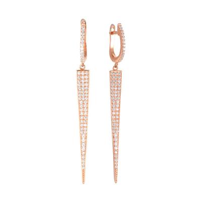 China FASHIONABLE Wholesale Low Price Women Wedding Party Anniversary Triangle Shaped Clip On Earrings for sale