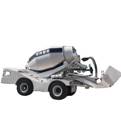 China Construction works YUGONG 3.0m3 self loading concrete mixer, concrete mixing truck with pump for sale for sale