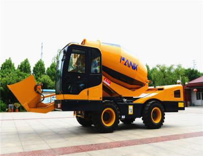 China Construction works Jining Cement Mobile Concrete Mixer Diesel Self Propelled Truck Weight HONORSUN Supplied YTO4108 7600kg CN; SHN ISO CE 85kw 4m3 for sale