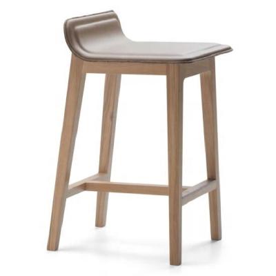 China Modern Commercial Home Furniture Wooden Kitchen Counter Low Back Bar Stool for sale