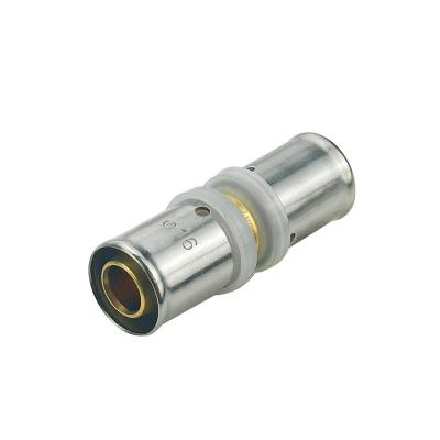 China OEM Pex Press Fittings For Pex Al Pex Pipe And Pex Pipe Natural Brass Color For Floor Heating System for sale