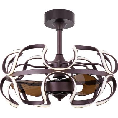 China Breezelux Style 22inch LED Modern Decorative Hotel Design Ceiling Fan Postmodern Hot Selling Remote Control Fancy Light for sale