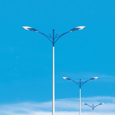 China 6M-12M HDG Outdoor Road Lighting Pole With Single/Double Bracket for sale
