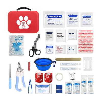 China Hot Veternary 2022 Pet Cat Horse First Aid Kits EVA Half Hard Case Amazon Animal Kit Box Wholesale Or Full Empty For Dogs Pets for sale