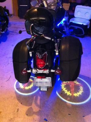 China ¡Luces del LED Ghost Rider para las motocicletas, logotipo de encargo disponible! en venta