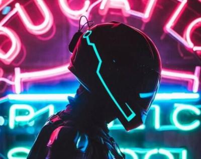 China LED Motorcycle Helmet Night Rider Strip Lights *2pcs en venta