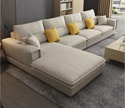 China 2021 Style Luxury L Shaped Sofa Lounge Sectional Velvet Sofa (Size) Adjustable Fabric Nordic Modern Corner Design Furniture Sets for sale