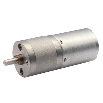 China Totally Enclosed Low Speed Diameter 25mm Micro Dc 6v12v Motor With Metal Gearbox 370 Motor for sale