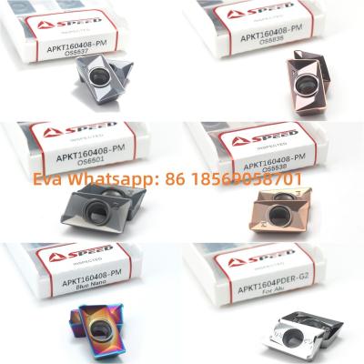 China APKT160408 inserciones de fresado de carburo CNC Torno de herramienta de corte giratoria inserción de fresado en venta