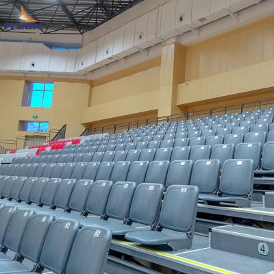 China Easy Customizable Installation Retractable Gym Seating With Optional Flooring for sale