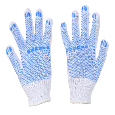 China Slip-Resistance Wholesale Cheap PVC Dotted Cotton CoIored Gloves For Working Cotton Dotted Gloves for sale