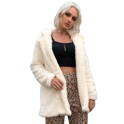 China Double-button Thick Teddy Faux Fur Coat by YILIBASHA Anti-wrinkle for sale