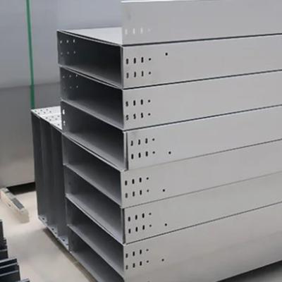 China Steel Non Ventilated Solid Bottom Cable Tray Galvanized Finish For Effective Cable Organization for sale