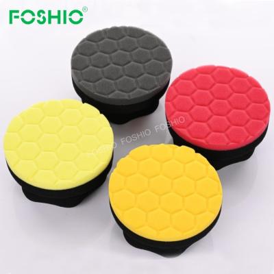 China Foshio Car Care Manufacturers Perfect Sponge Foam Polishing Handheld Polishing Wax Pad for sale