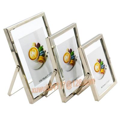 China Flower Plant Specimens Retro Luxury Modern Metal Photo Frame DIY Dry Glass Alloy Photo Frame for sale
