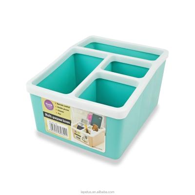 China Eco-friendly Plastic Organizer Storage Office Of Mini School Children Box Desktop Organizer With Stationery for sale