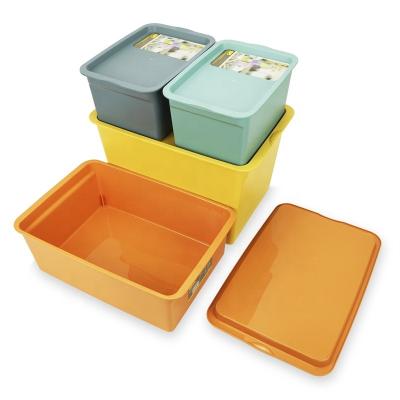 China Plastic Household Storage Box Kids Food Toy Storage Makeup Bra Underwear Outdoor Clothes With Lid Desk Organizer For Kitchen for sale