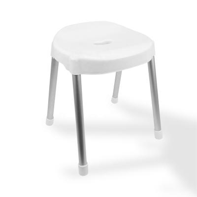 China Durable Solid Plastic Bath Shower Stool Toilet Stool Elderly Shower Chair Stainless Steel Non-Slip Bathroom Chair for sale