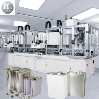 China 40cpm High Speed Empty Paint Tin Can Making Machine OEM Integrated Oblong Cans Production Line for sale