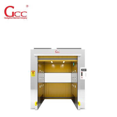 China Carbon Steel 99.99% Efficiency 220Volt Cleanroom Air Shower for sale