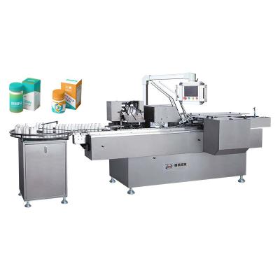 China Food Factory Custom Doypack Packing Machine Liquid High Speed Automatic Box Packing Machine With 100 Boxes/Min for sale