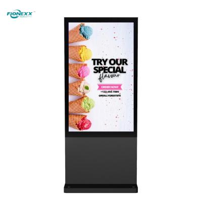 China 49 inch Black AD Board Outdoor Fanless Vertical Digital Totem for sale