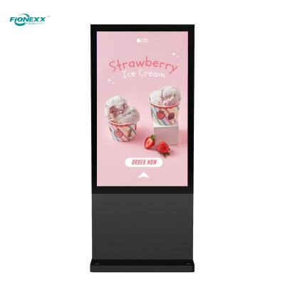 China 49 inch Black Android Outdoor Fanless Vertical Digital Totem for sale