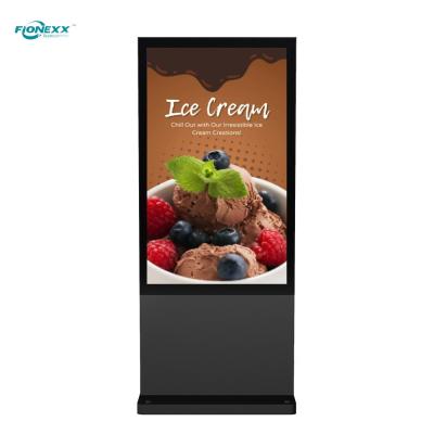 China 55 inch Black AD Board Outdoor Fanless Vertical Digital Totem for sale