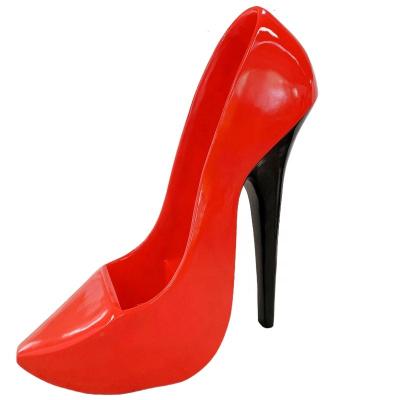 China China fiberglass large-scale high-heeled shoe sculpture installed store shoe shop window display decoration shoe props custom made for sale
