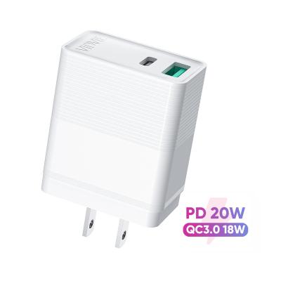 China Universal VIDVIE Stylish Palladium 3A 20W Type-C White Adapter CE PLM323C QC18W America USA USB Mobile Home Charger For iPhone12 for sale