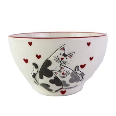 China Dropshipping Viable Top Selling Ceramic Dinnerware Sets Ceramic Cat Bowl Kitty Bowl for sale