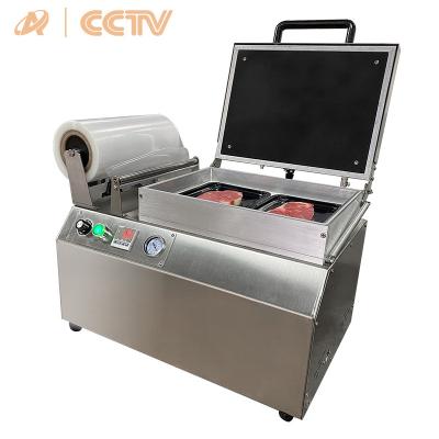 China ASK240T Food Vacuum Skin Packing Machine Peeled Seafood Meat Food Steak Thermoforming Skin Package for sale