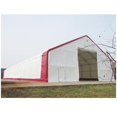 China Industrial Metal Double Truss Fabric Storage Building Tent for sale