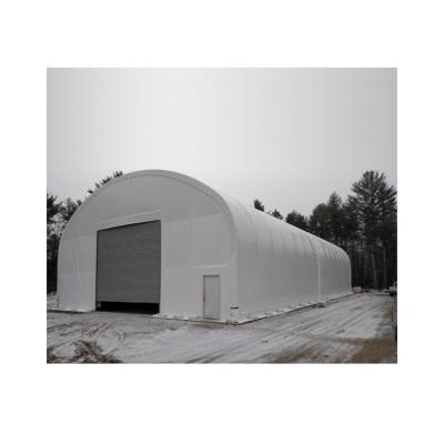 China Best T50100 15x30x8m Low Cost Storage Plane Dome Truss Fabric Waterproof Building For Outdoor Storage for sale