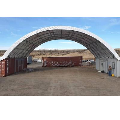 China SST8395 Steel Workshop Truss Arch Fabric Shipping Container Building for sale