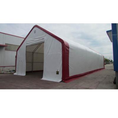 China Waterproof W50 x L100 x H27 Double Truss Arches Steel Structure Storage Building for sale