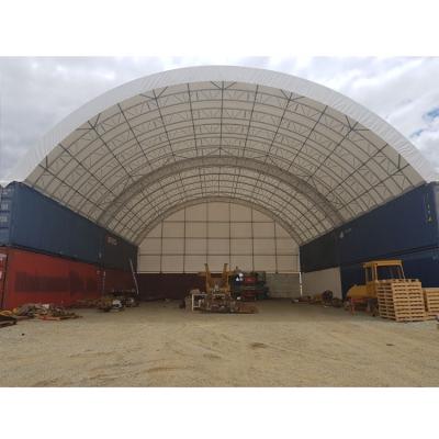 China Metal 50' x40 large double arches lowes metal carports dome sheds container shelter for sale