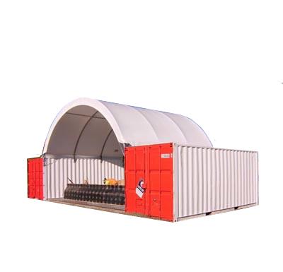 China Metal PVC Waterproof Dome Industrial Container Shelter SS-2020C for sale