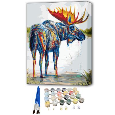China New Classic/Postmodern Custom Picture DIY Canvas Framed Painting By Number Wall Art Paint By Numbers With Frame for sale