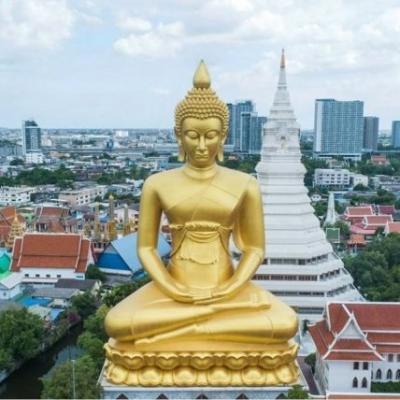China Hand Forged Bronze Buddha Sculpture , Large Sitting Buddha Statue Bronze for sale