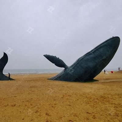 China Large Size Forged Whale Bronze Sculpture for sale