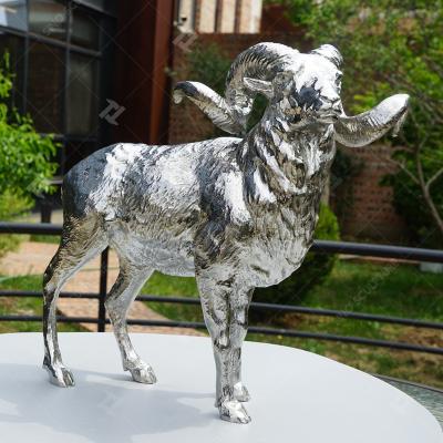 China Stainless Steel Bighorn Sheep Sculpture for sale
