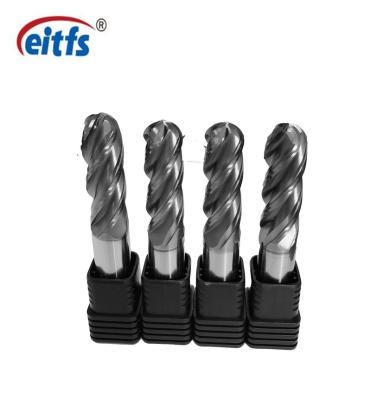 China General High Speed Cutting For Metal Carbide 4 Flute Ball End Mill Tungsten Carbide CNC Tool Cutter for sale
