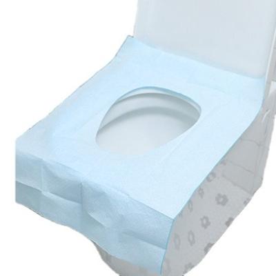 China Disposable Disposable Toilet Seat Mat For Household And Travel Use Large Cushion Waterproof Paper With Dirty Pulp+PE Adhesive Membrane for sale