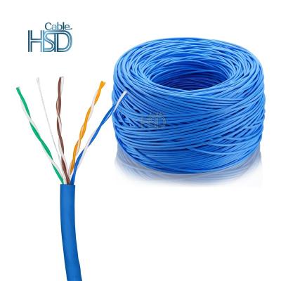 China PC OEM Pure Copper Cat 5 Cable Pass Through Test 24Awg 2 Pair 4 Pair 0.5 Utp Cat5 Cable 305M Box for sale